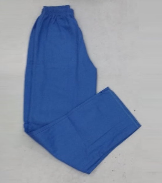 Calça de brim profissional azul claro masculina e feminina